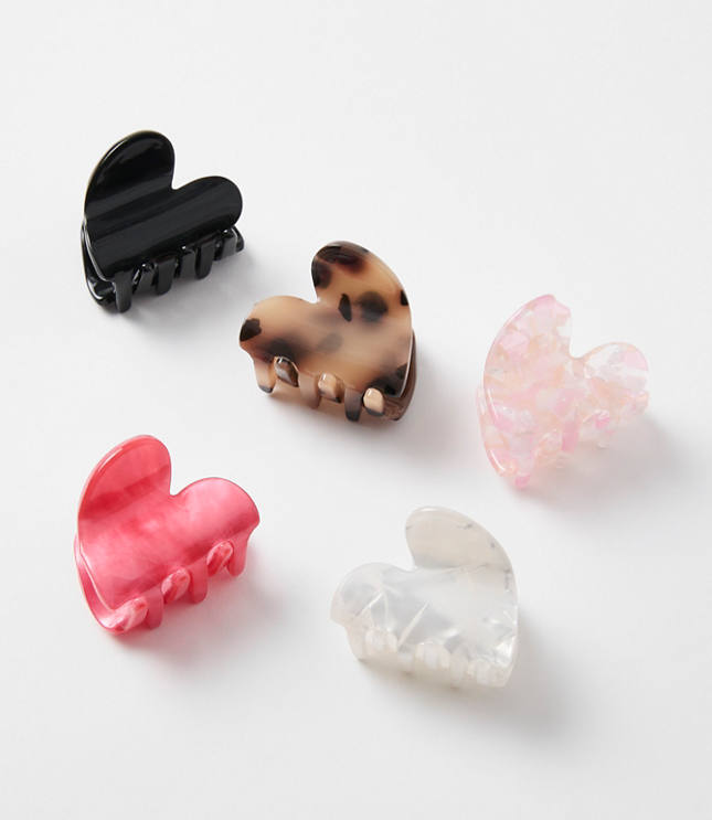 Heart Claw Hair Clip Set