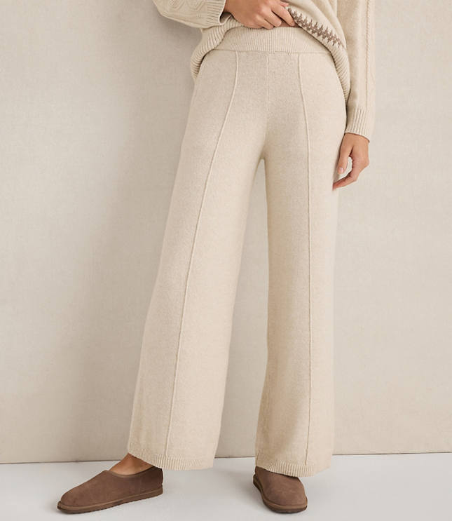 Haven Well Within Organic Cotton Blend Pintuck Wide Leg Pants