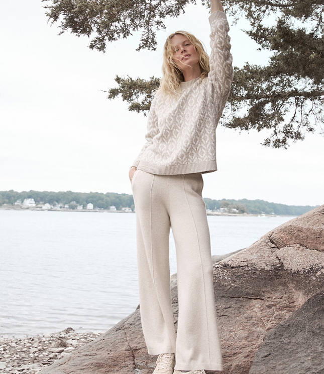 Haven Well Within Organic Cotton Blend Pintuck Wide Leg Pants