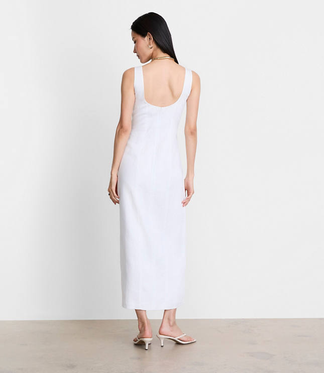 Petite LOFT Versa Luxe Lyocell Linen Midi Dress