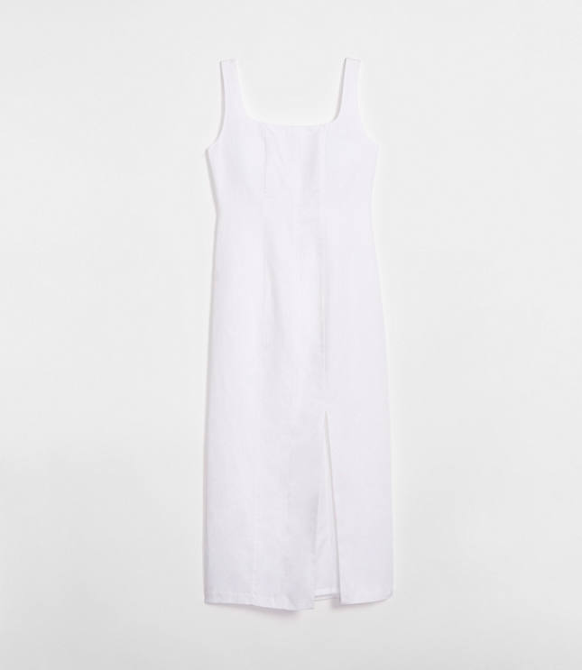 Petite LOFT Versa Luxe Lyocell Linen Midi Dress