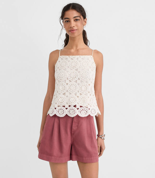Petite Circle Crochet Cami