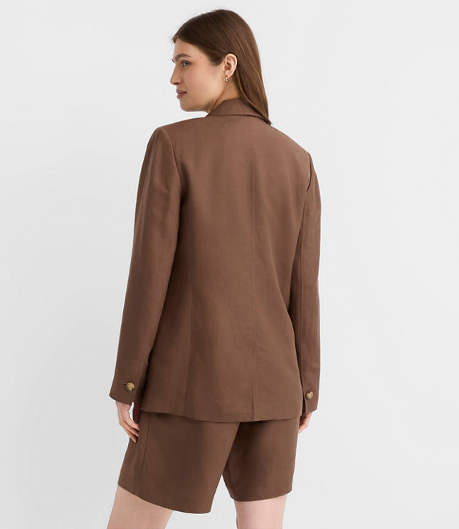 Oversized Linen Blend Modern Blazer