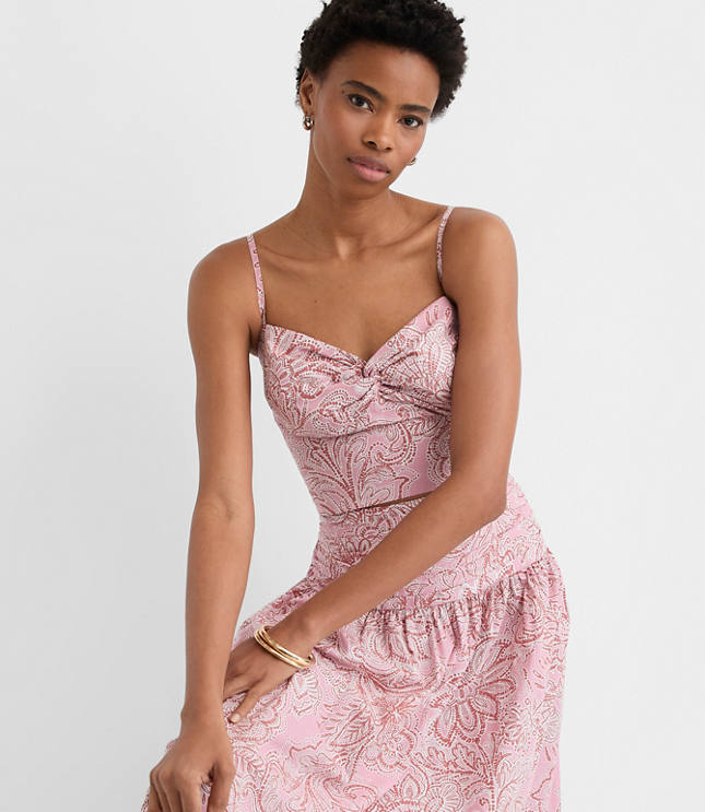 Petite Floral Poplin Twist Cami