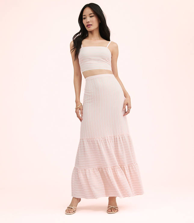 Lately Striped Maxi Skirt