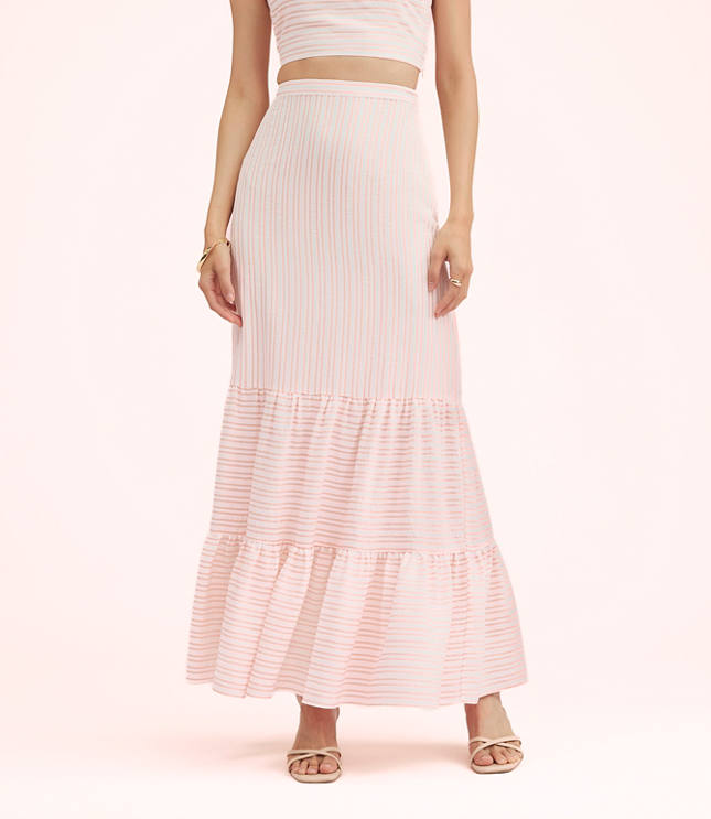 Lately Striped Maxi Skirt
