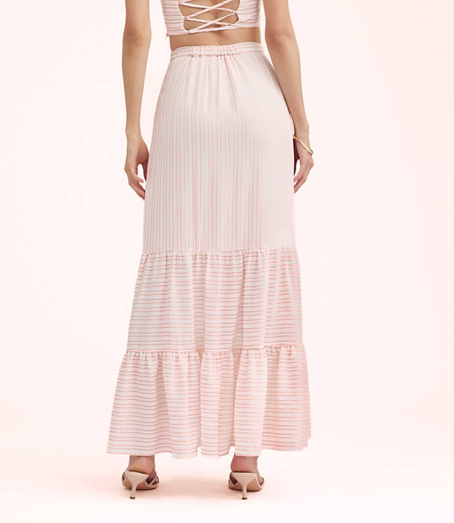 Lately Striped Maxi Skirt
