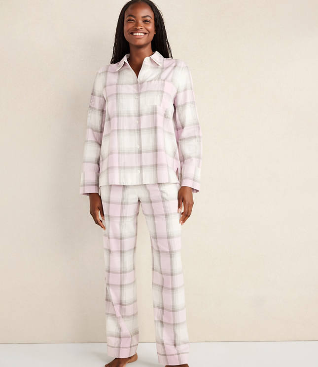 Haven Well Within Lightweight Flannel Frosted Plaid Pajama Pants