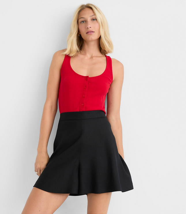 Petite Side Zip Shorts in Linen Blend