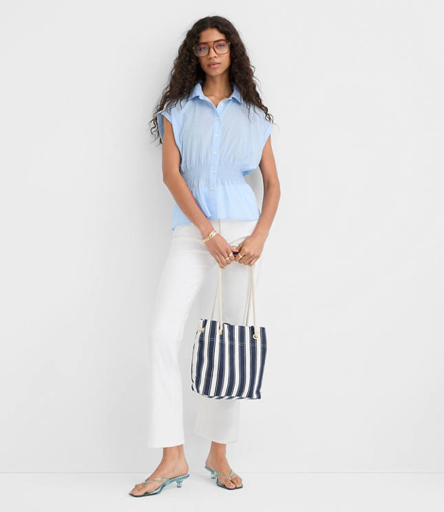 Petite Smocked Waist Shirt carousel Product Image 2
