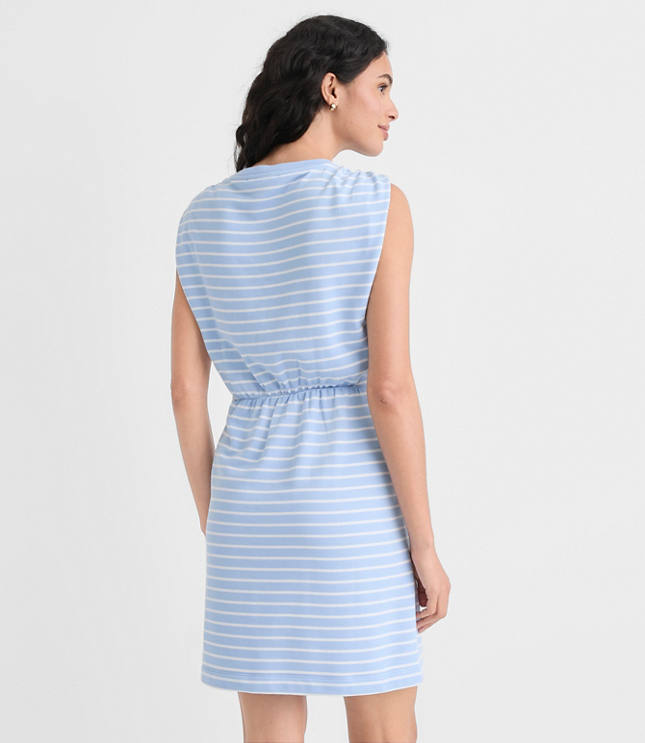 Stripe Shirred Terry Mini Pocket Dress carousel Product Image 3