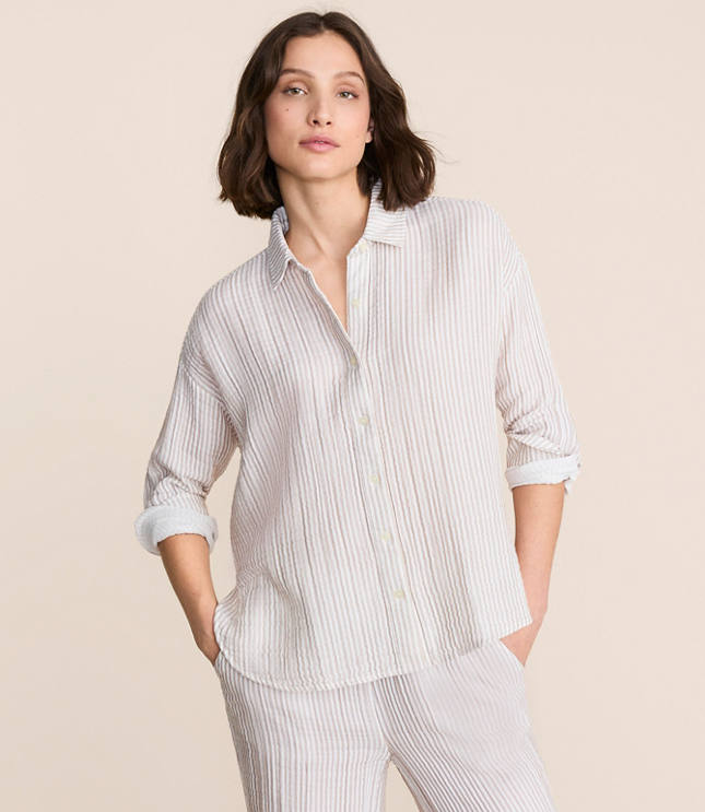 Petite Lou & Grey Striped Triple Cloth Shirt