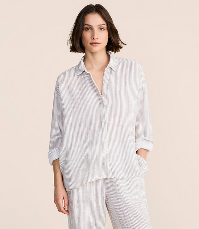 Lou & Grey Striped Triple Cloth Shirt