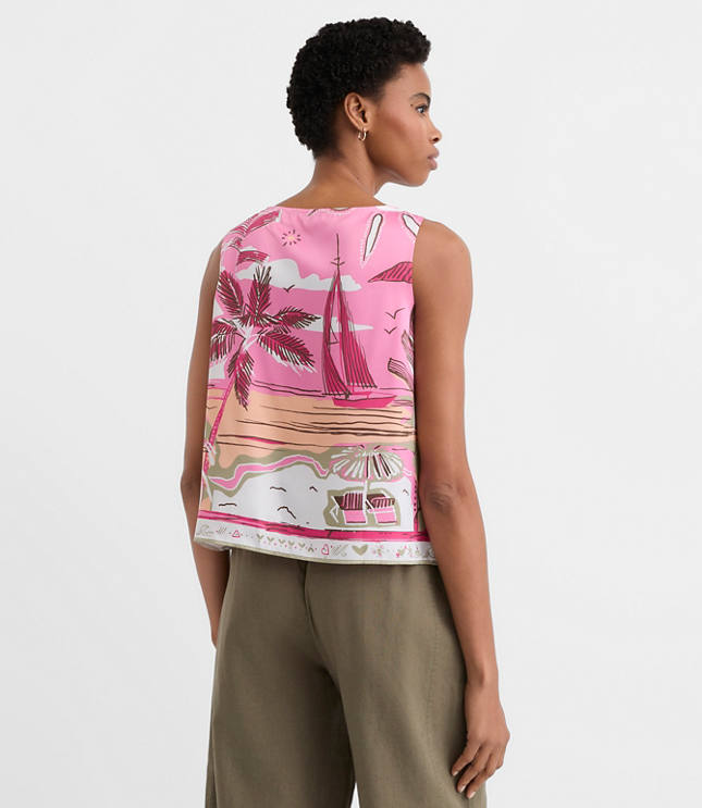 Palm Shoulder Tie Top