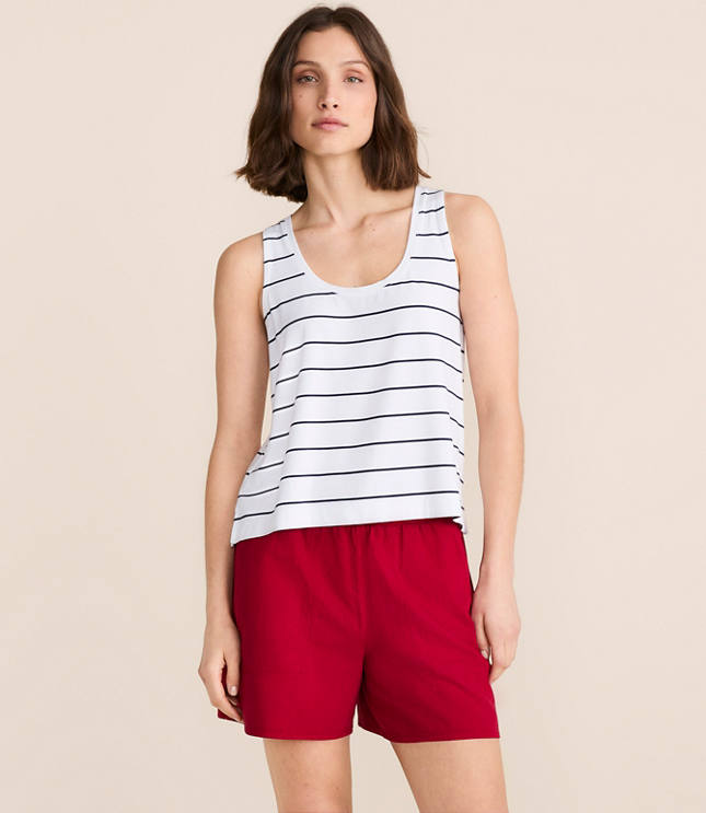 Petite Lou & Grey Striped Essential Modal Scoop Neck Tank Top carousel Product Image 2