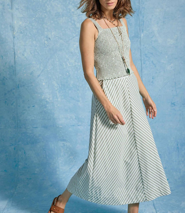 Lilla P Stripe Maxi Skirt