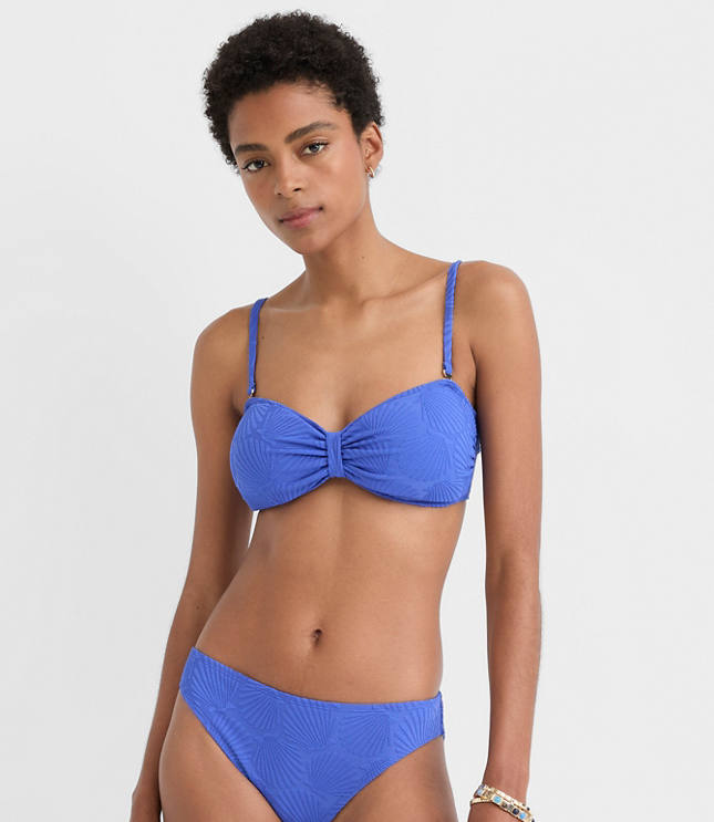 LOFT Beach Seashell Terry Bandeau Bikini Top