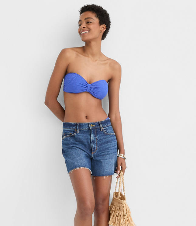 LOFT Beach Seashell Terry Bandeau Bikini Top