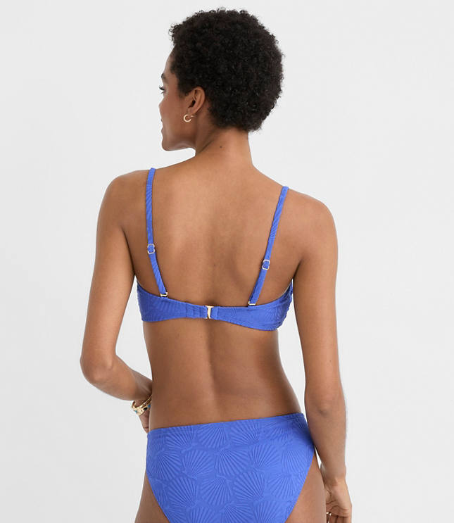 LOFT Beach Seashell Terry Bandeau Bikini Top