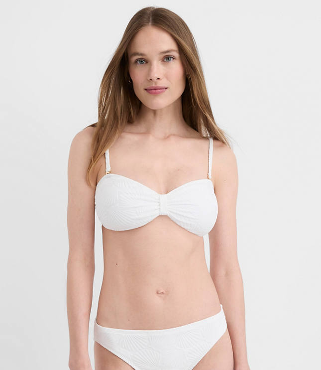 LOFT Beach Seashell Terry Bandeau Bikini Top