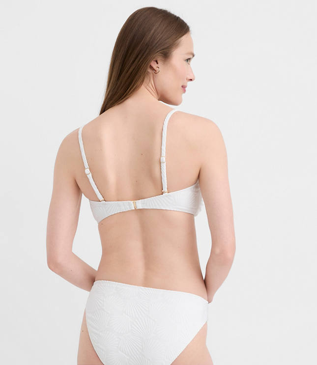 LOFT Beach Seashell Terry Bandeau Bikini Top