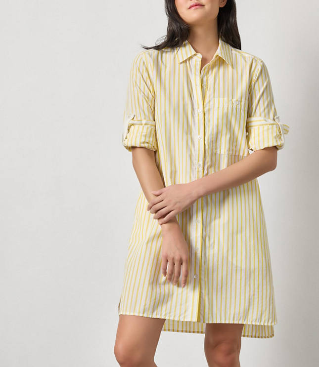 Lilla P Striped Shirt Dress