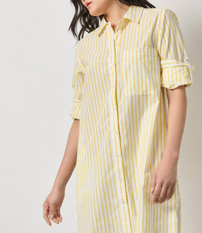 Lilla P Striped Shirt Dress