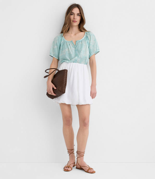 Petite Bubble Mini Pocket Skirt