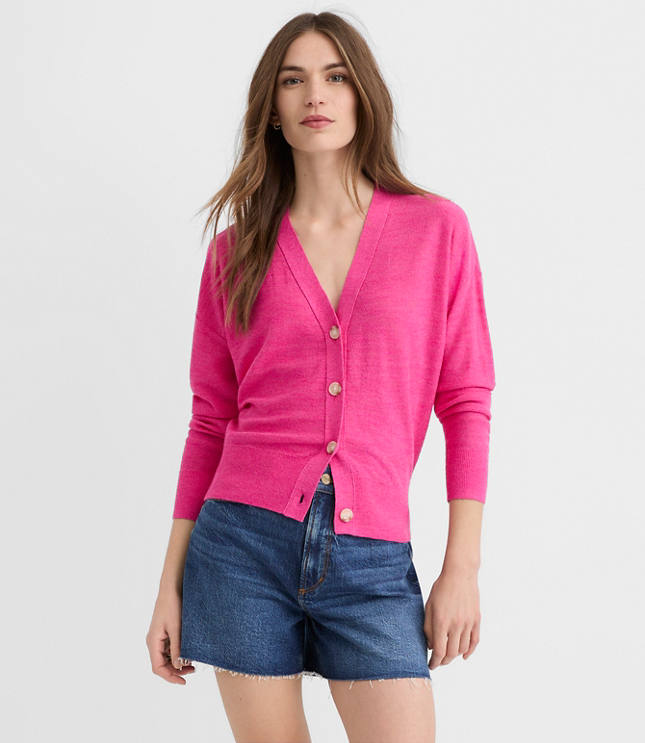 Petite Modern V-Neck Cardigan