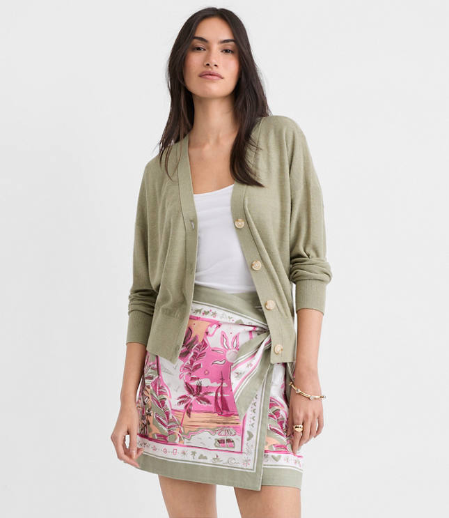 Petite Modern V-Neck Cardigan