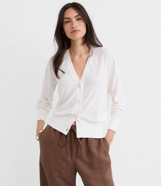 Petite Modern V-Neck Cardigan