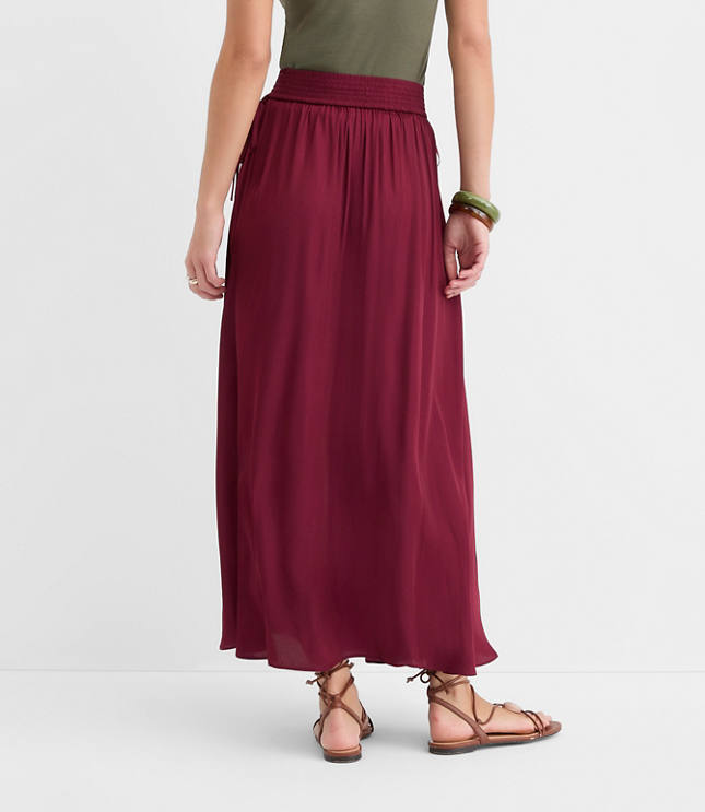 Petite Side Tie Maxi Skirt