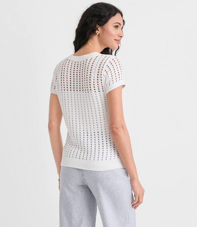 Petite Stitchy Wedge Sweater Tee carousel Product Image 3