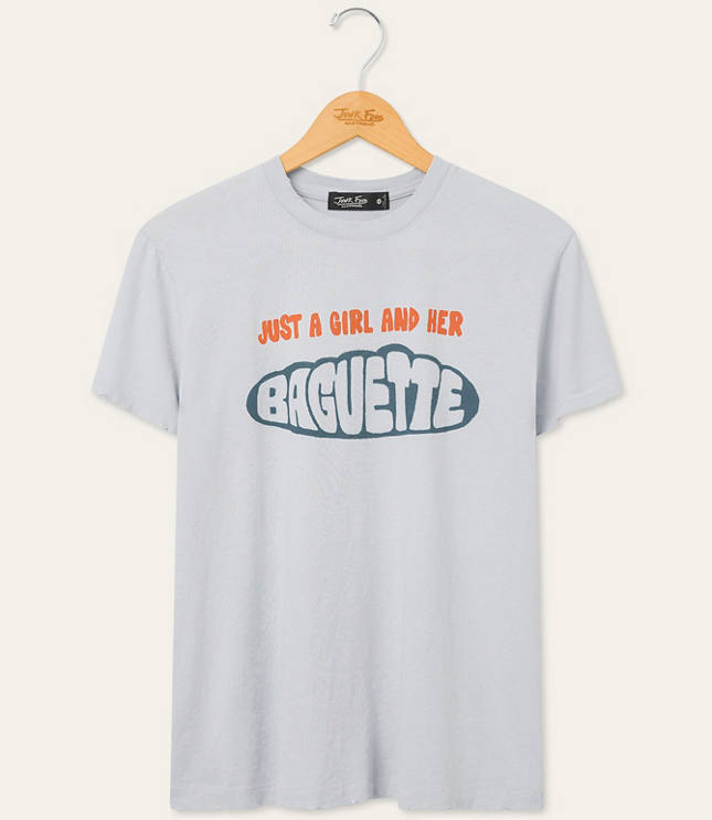 Junk Food Just a Girl and Her Baguette Vintage Tee