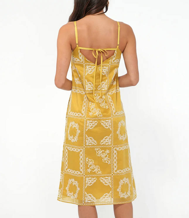 Greylin Cali Embroidered Slip Dress