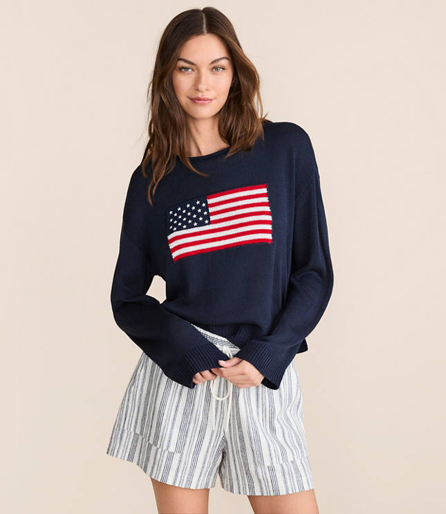 Lou & Grey American Flag Sweater