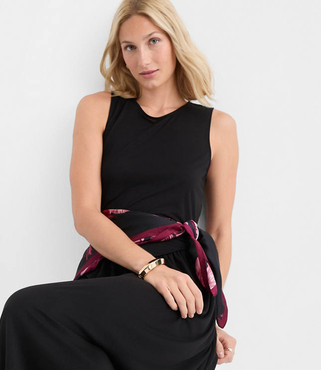 Petite Drop Waist Bubble Midi Dress