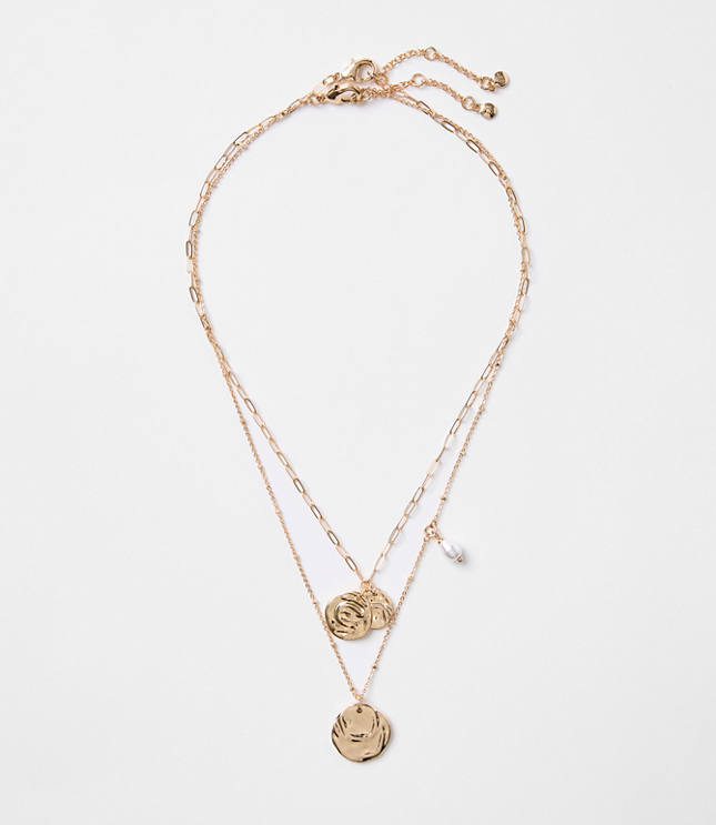 Coin Layered Necklace Set
