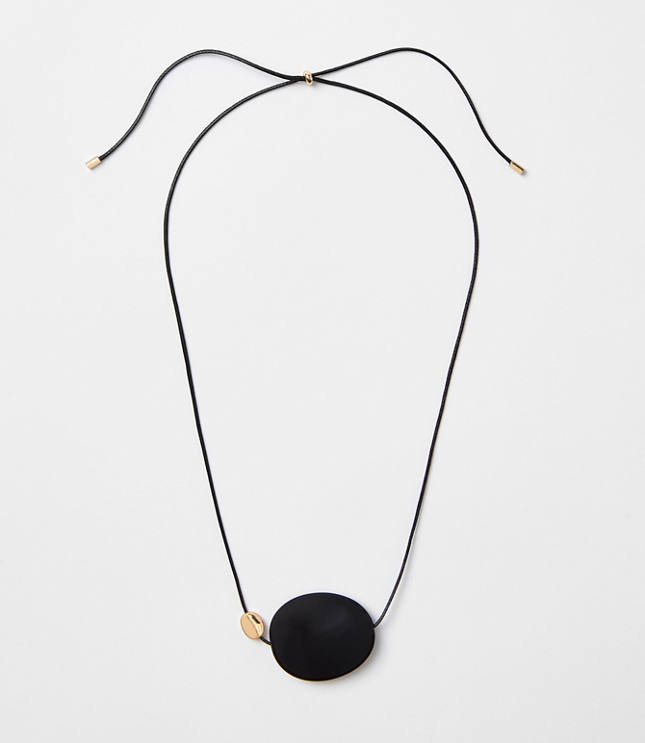 Oval Cord Pendant Necklace