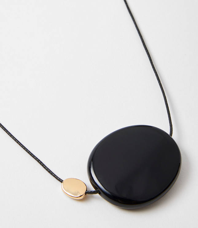 Oval Cord Pendant Necklace