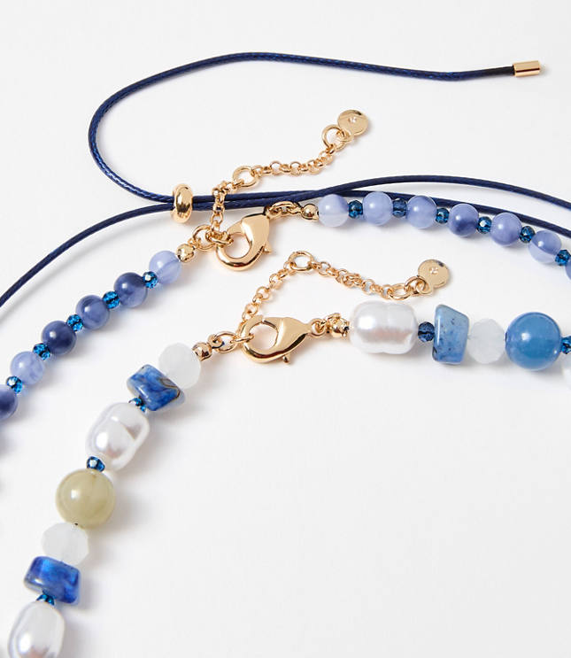 Pearlized Fish Layered Necklace Set carousel Product Image 3