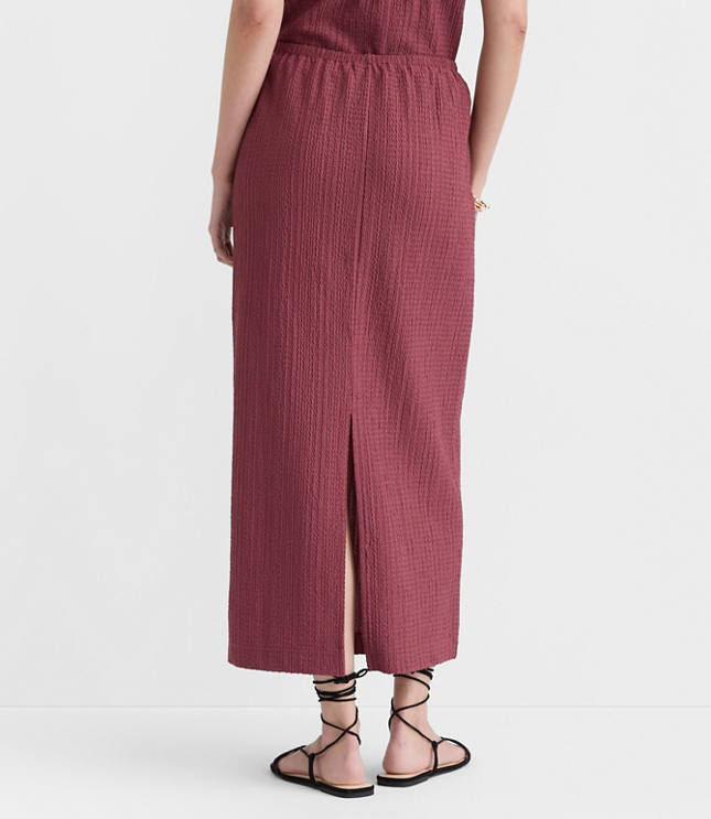 Petite Textured Column Midi Skirt