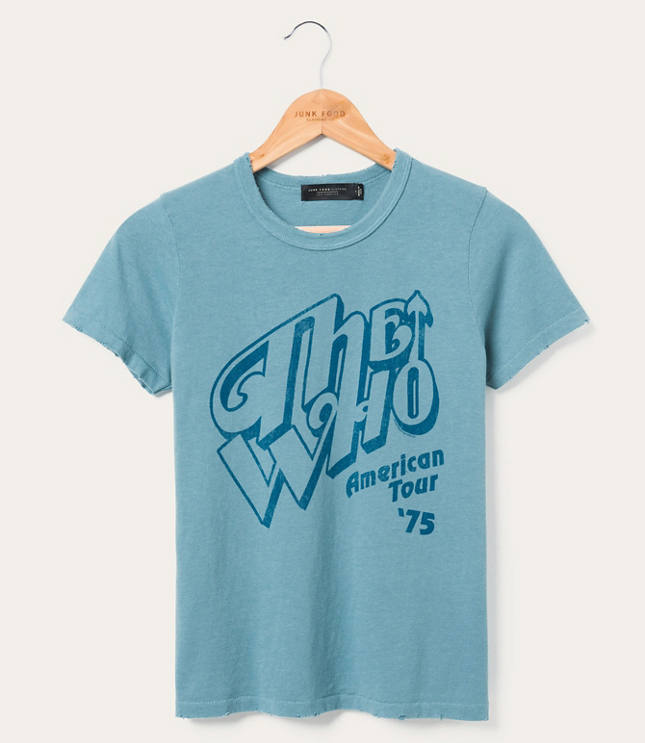 Junk Food The Who American Tour '75 Original Tee