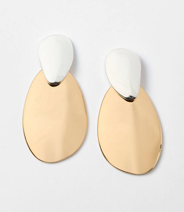LOFT Versa Mixed Metal Statement Drop Earrings