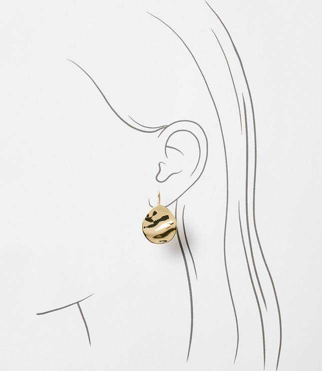 Molded Coin Pull Through Earrings