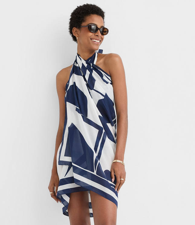 LOFT Beach Geo Sarong carousel Product Image 1