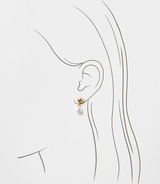 Pearlized Hammered Stud Earring Set