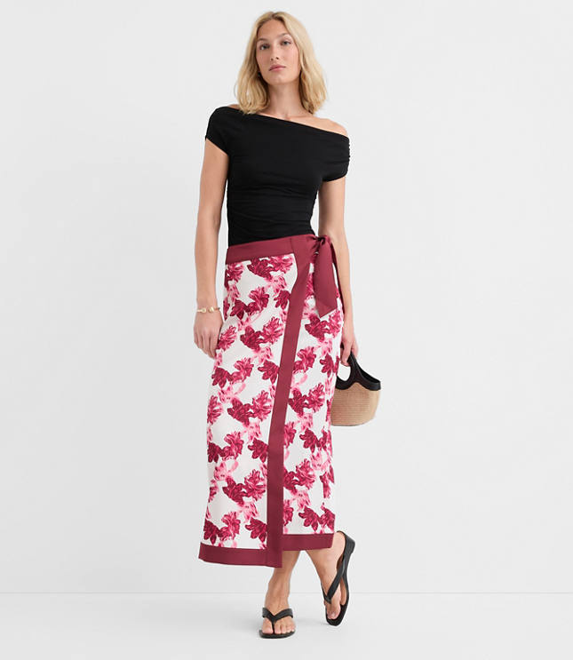 Petite Lily Wrap Midi Skirt