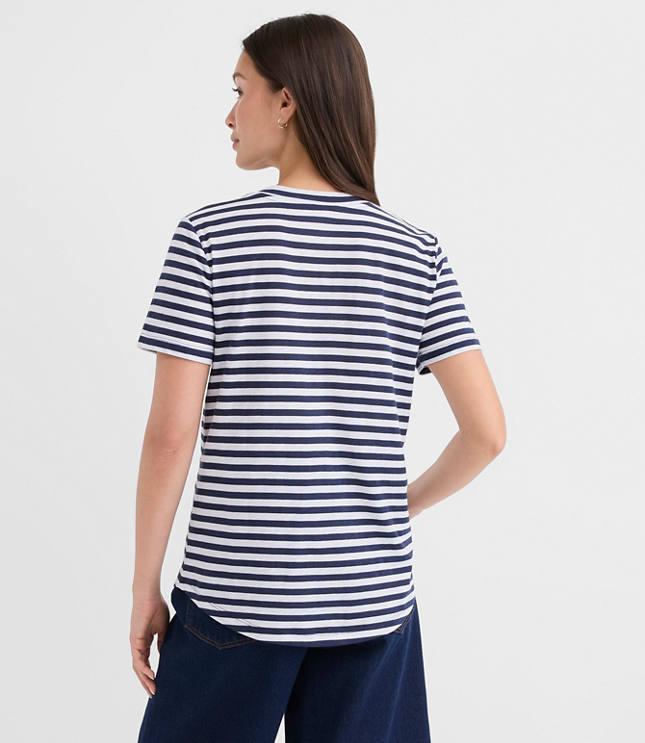 Striped Everyday V-Neck Tee carousel Product Image 3