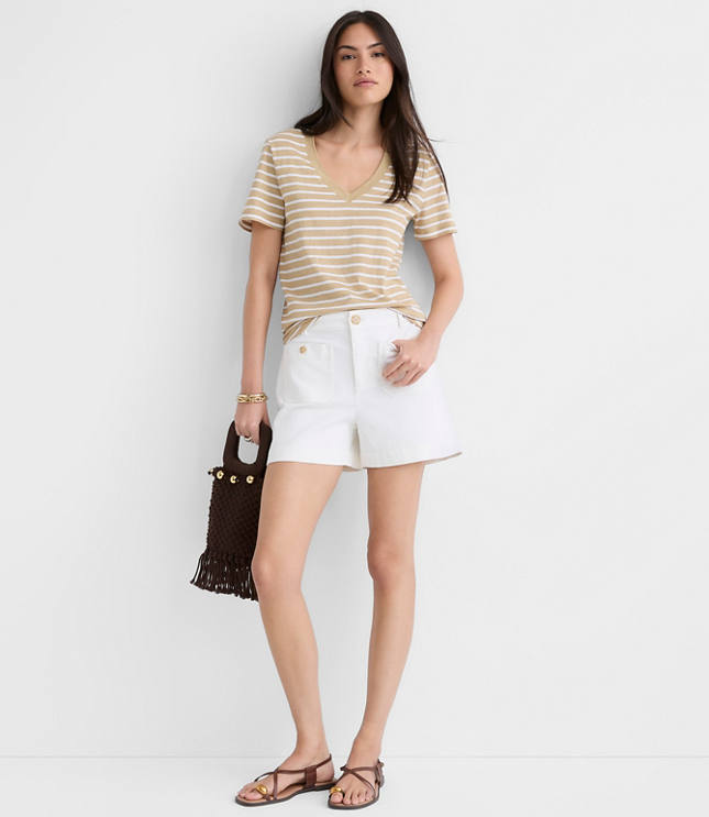 Striped Everyday V-Neck Tee